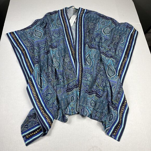 Soft Surroundings Miravelle Kimono Blouse Patchwork Draped Loose Fit Top S/M - Picture 1 of 11